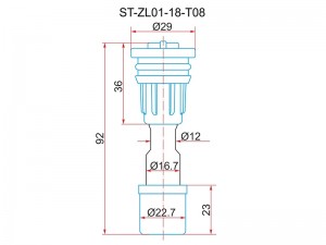 НАКОНЕЧНИК КАТУШКИ MAZDA Z5/ZM (ZL01-18-10B) STZL0118T08 SAT
