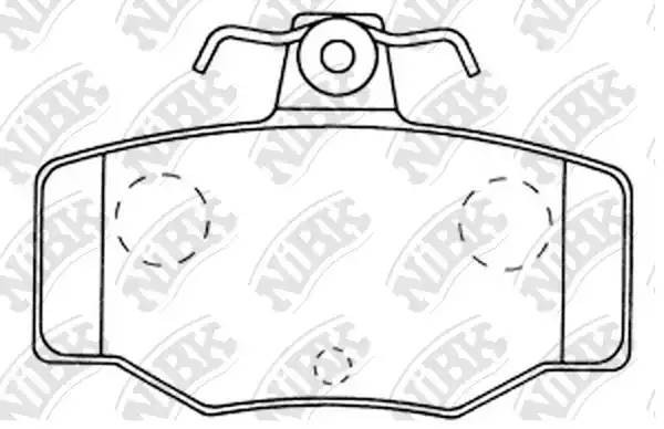 Колодки задние (NISSAN ALMERA N16, PRIMERA P10-11) PN2214 PN2214 NIBK