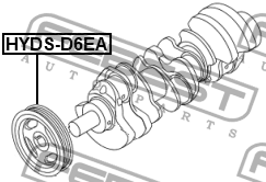 Шкив коленвала HYDS-D6EA HYDS-D6EA FEBEST