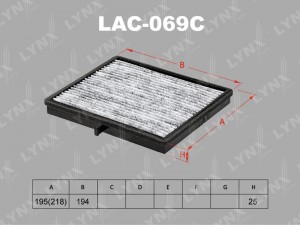 фильтр салона! Daewoo Nubira/Lacetti 1.4-1.8 03> LAC-069C LYNXAUTO