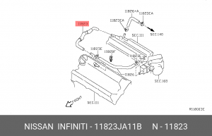 ПАТРУБОК СИСТЕМЫ ОХЛАЖДЕНИЯ 11823-JA11B 11823-JA11B NISSAN