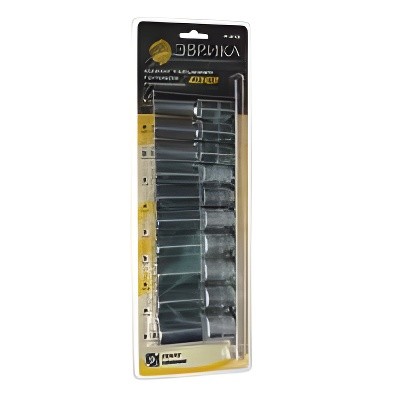 Набор головок торцевых 1/2" 10-24мм высоких 10 предметов ЭВРИКА ER-95190 EVRIKA