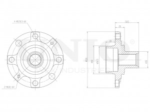Ступица передняя (без ABS) HUB-20271 UNIO
