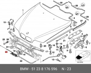 BMW E39 средний 51 23 8 176 596 BMW