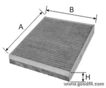 Фильтр салона угольный AG278CFC AG 278 CFC GOODWILL