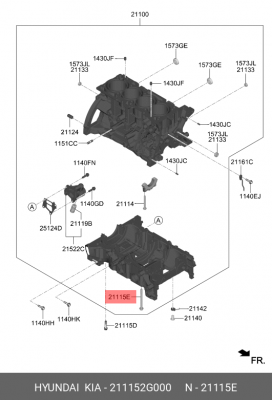болт! M10\ Hyundai Genesis 08>/Sonata 07>/Tucson 09> 211152G000 HYUNDAI