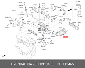 Гайка HYUNDAI KIA OE 0JF0313465 HYUNDAI KIA