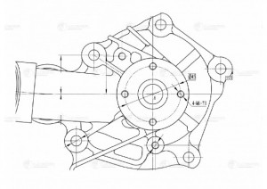 Насос водяной для ам Mitsubishi Outlander (03-) 2.4i [4G69] (LWP 1120) LWP 1120 LUZAR