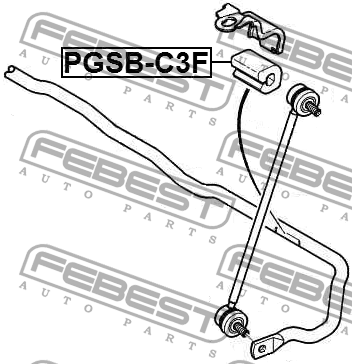 Втулка стабилизатора переднего PGSB-C3F FEBEST