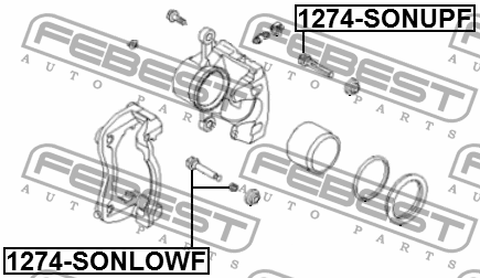 Направляющая передн суппорта верхняя HYUNDAI ELANTRA 06-15, i30 I/II 1274-SONUPF 1274-SONUPF FEBEST