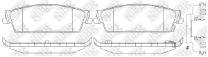 Колодки тормозные CADILLAC Escalade (06-) CHEVROLET Tahoe (07-14) задние (4шт.)  PN51013 NIBK