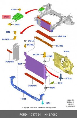Бачок расширительный FORD Focus,Kuga (12-) OE 1 717 754 FORD