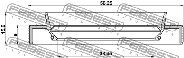 TOYOTA AVENSIS II 38.5x56.2x9x15.6 95HBY-40560916R FEBEST