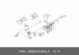 Штуцер тормозного шланга переднего тормоза (РАМА) J6 3250 E5 350641580AA FAW