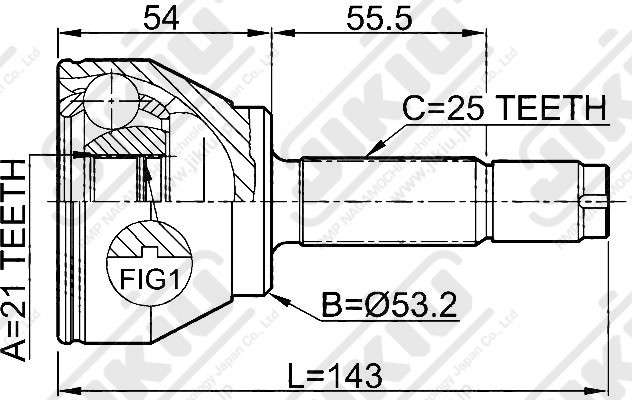 ШРУС JC51004 JC51004 JIKIU