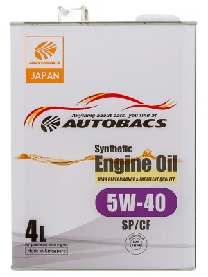 Масло моторное AUTOBACS ENGINE OIL 5W-40 SP/CF 4л A00032432 A00032432 AUTOBACS