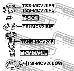 Проставка пружины верхняя TOYOTA MARK 2 TSI-MCV20UP TSI-MCV20UP FEBEST