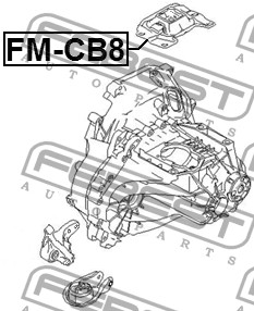 Опора двигателя левая FM-CB8 FM-CB8 FEBEST
