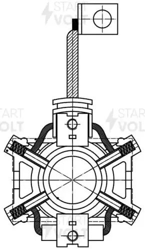 Узел щеточный стартера для а/м Hyundai Getz (02-)/Kia Rio (05-) 1.4i (тип Delco) VBS 0502 START VOLT