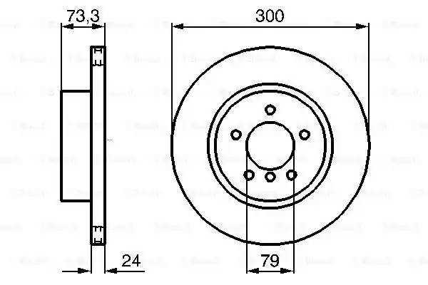 Диск тормозной BMW 1 (E81,E82,E88),3 (E90) передний (1шт.) BOSCH 0 986 479 216 BOSCH