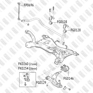 Опора шаровая нижняя левая/правая FORD Focus/C-Max 04- FK0254 FK0254 FIXAR