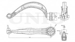 Рычаг подвески поперечный передний нижний левый SSP-40126 UNIO
