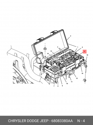 РЕЛЕ 68083380AA 68083 380AA CHRYSLER