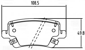 Колодки торм. для а/м Kaiyi E5 (23-)/Jetour X70 Plus (20-) диск. зад. (PF 2335) PF 2335 TRIALLI