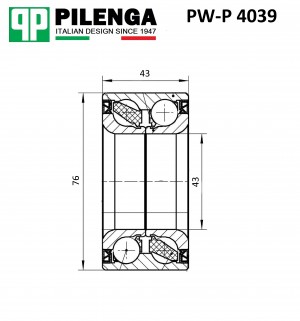 Подшипник ступицы передней (Штука) NISSAN X-Trail 2001-,  Maxima 2000- PW-P4039 PWP4039 PILENGA