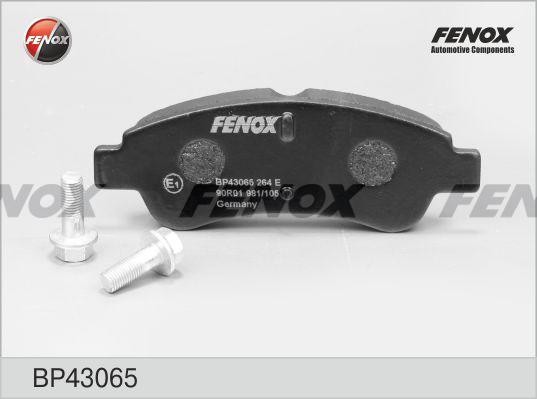 Колодки диск передние 206, 207, 208, 307, C3 I-II, C4 BP43065 BP43065 FENOX