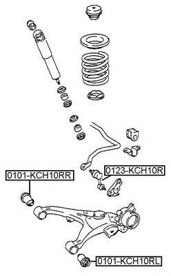 ТЯГА СТАБИЛИЗАТОРА ЗАДНЯЯ TOYOTA/LEXUS 0123KCH10R 0123-KCH10R ASVA