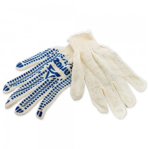 Перчатки рабочие хлопчатобумажные вязка 7,5 класс с точечным покрытием из ПВХ AR R8000174 ARNEZI