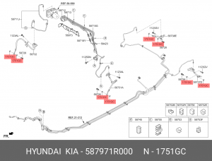 кольцо уплотнительное!\ Hyundai Tucson 587971R000 HYUNDAI