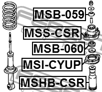 Проставка пружины MITSUBISHI Galant (92-06) подвески задней FEBEST MSI-CYUP FEBEST