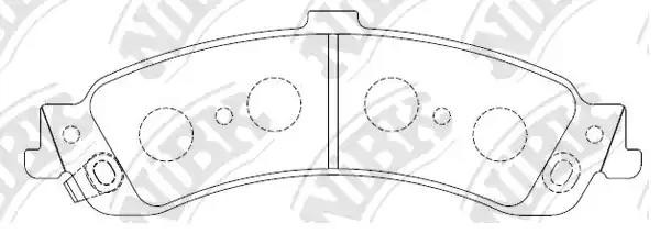 Колодки тормозные CHEVROLET Tahoe задние (4шт.) NIBK PN0056 NIBK