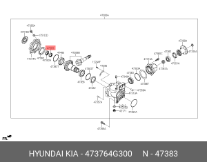 УПЛОТНИТЕЛЬНОЕ КОЛЬЦО КПП 47376-4G300 473764G300 HYUNDAI KIA