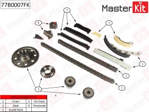 Комплект цепи ГРМ NISSAN Pathfinder III 2.5 dCi YD25 05- 77B0007FK 77B0007FK MASTER KIT