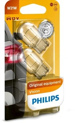 Лампа 12V W21W W3x16d блистер (2шт.) PHILIPS 12065B2 PHILIPS