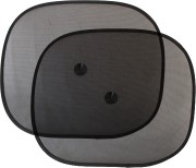 Шторка автомобильная для боковых стекол 44х36см присоска черная 2шт. AUTOSTANDAR 101606 AVTO STANDART