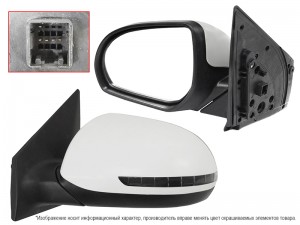 Зеркало боковое KIA Rio (11-) левое SAT STKA47940A2 SAT