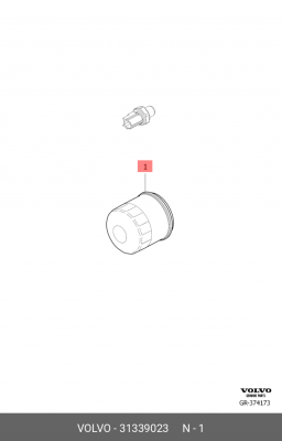 Фильтр масляный VOLVO C30,S60,S80 OE 31339023 VOLVO