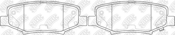 Колодки тормозные DODGE Caravan задние (4шт.) NIBK PN0497 NIBK