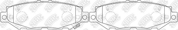 Колодки тормозные LEXUS GS300 (93-97) задние (4шт.) NIBK PN1363 NIBK