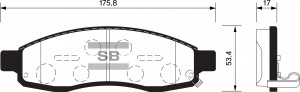 Колодки тормозные дисковые Infiniti QX 56 04-06, Nissan Armada/Titan 04-05 SP145 SP1455 SANGSIN