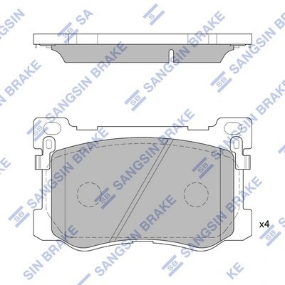 Колодки передние HYUNDAI GENESIS G80 2016- SP4229 SP4229 SANGSIN