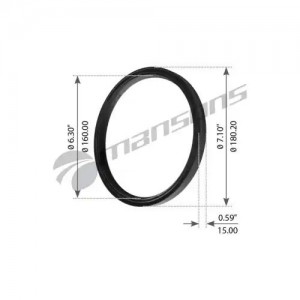 Уплотняющее кольцо, ступица колеса [D=180.2 d=160 h=15] GR125 MANSONS