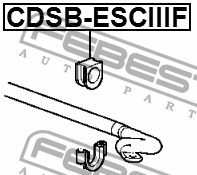 Втулка стабилизатора передняя CADILLAC ESCALADE III 2007-2013 CDSB-ESCIIIF CDSB-ESCIIIF FEBEST