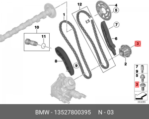 Болт Asa !M12x1 \BMW 1' E81, E82, E87 LCI, E88, F20, F21, F40, 2' F22, F23, F45  13 52 7 800 395 BMW