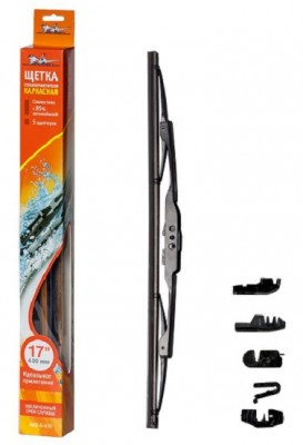 Щетка стеклоочистителя каркасная 430мм (17) 1 адаптер AWB-K-430 AIRLINE