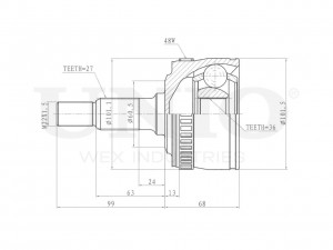ШРУС внешний CVJ-20064 UNIO